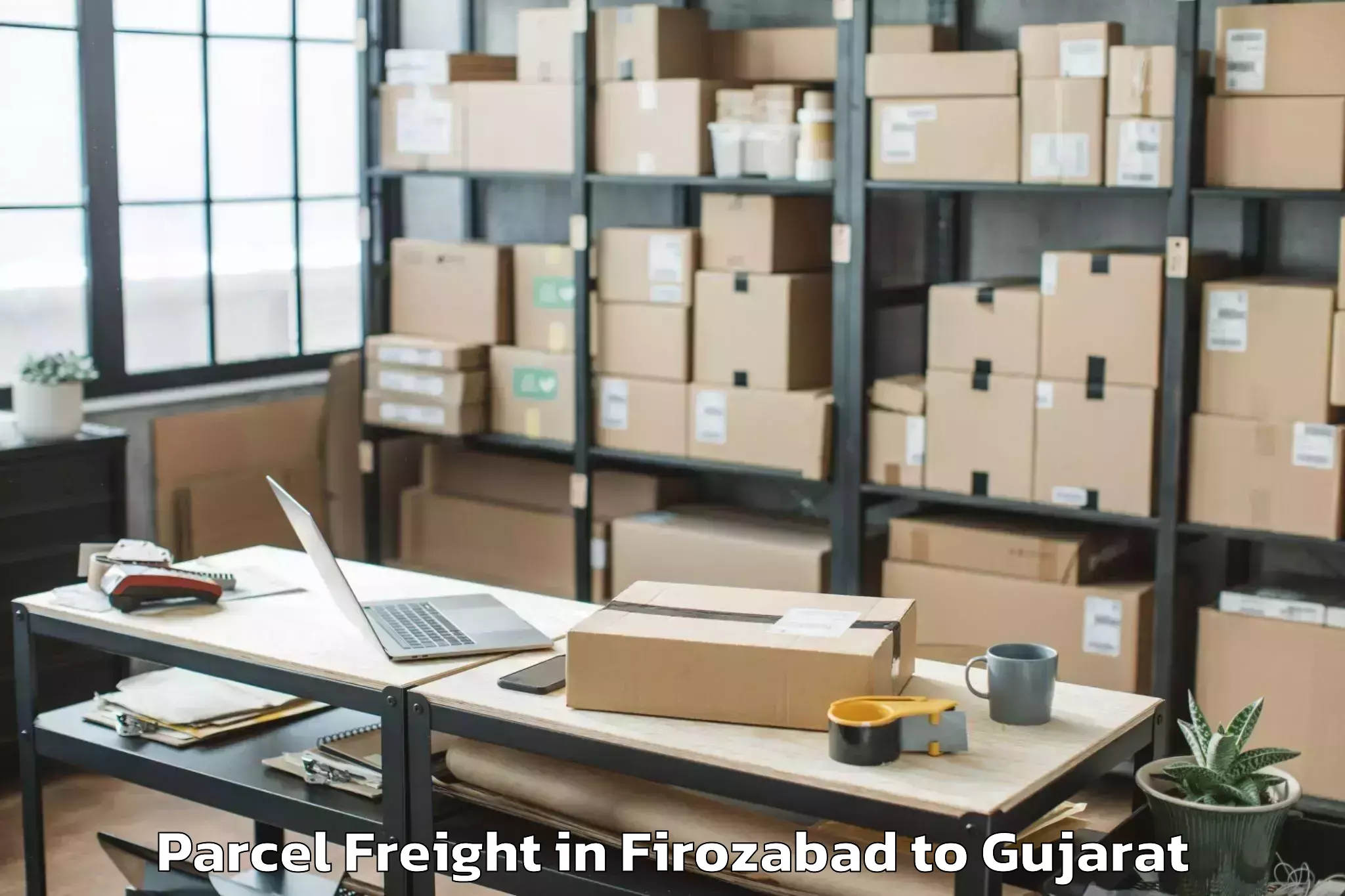 Book Your Firozabad to Olpad Parcel Freight Today